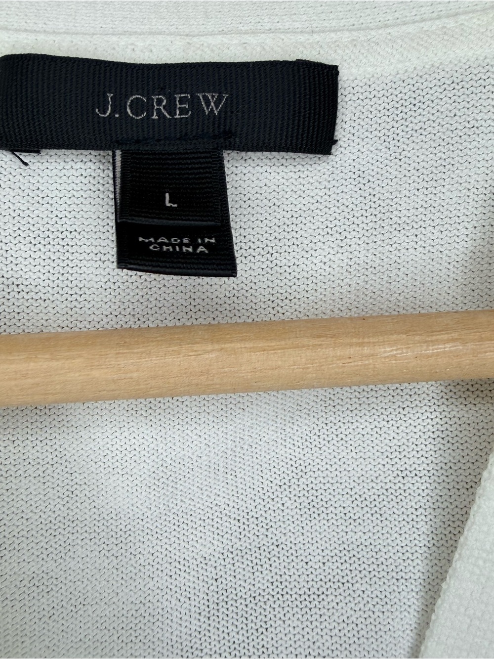 🤍 J.Crew White Button Front Cardigan Sweater Large Cotton Blend Lightweight - Picture 4 of 5